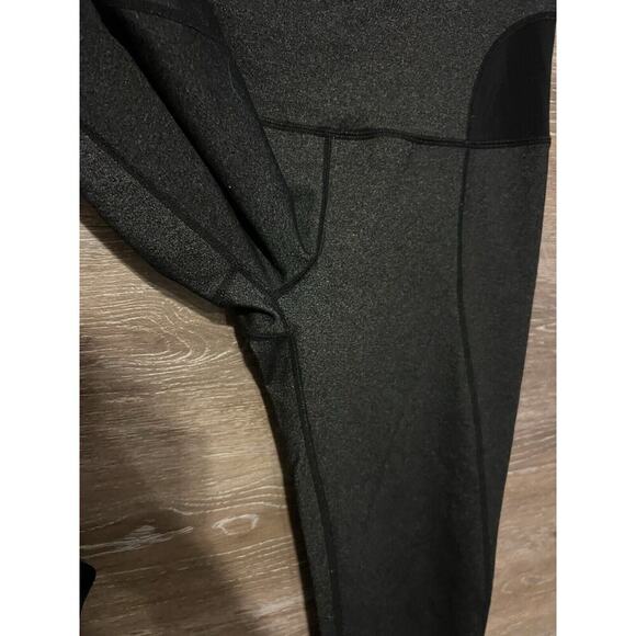 Lululemon Leggings size 6 open heels yoga pilates dancer pockets black grey - Picture 3 of 9
